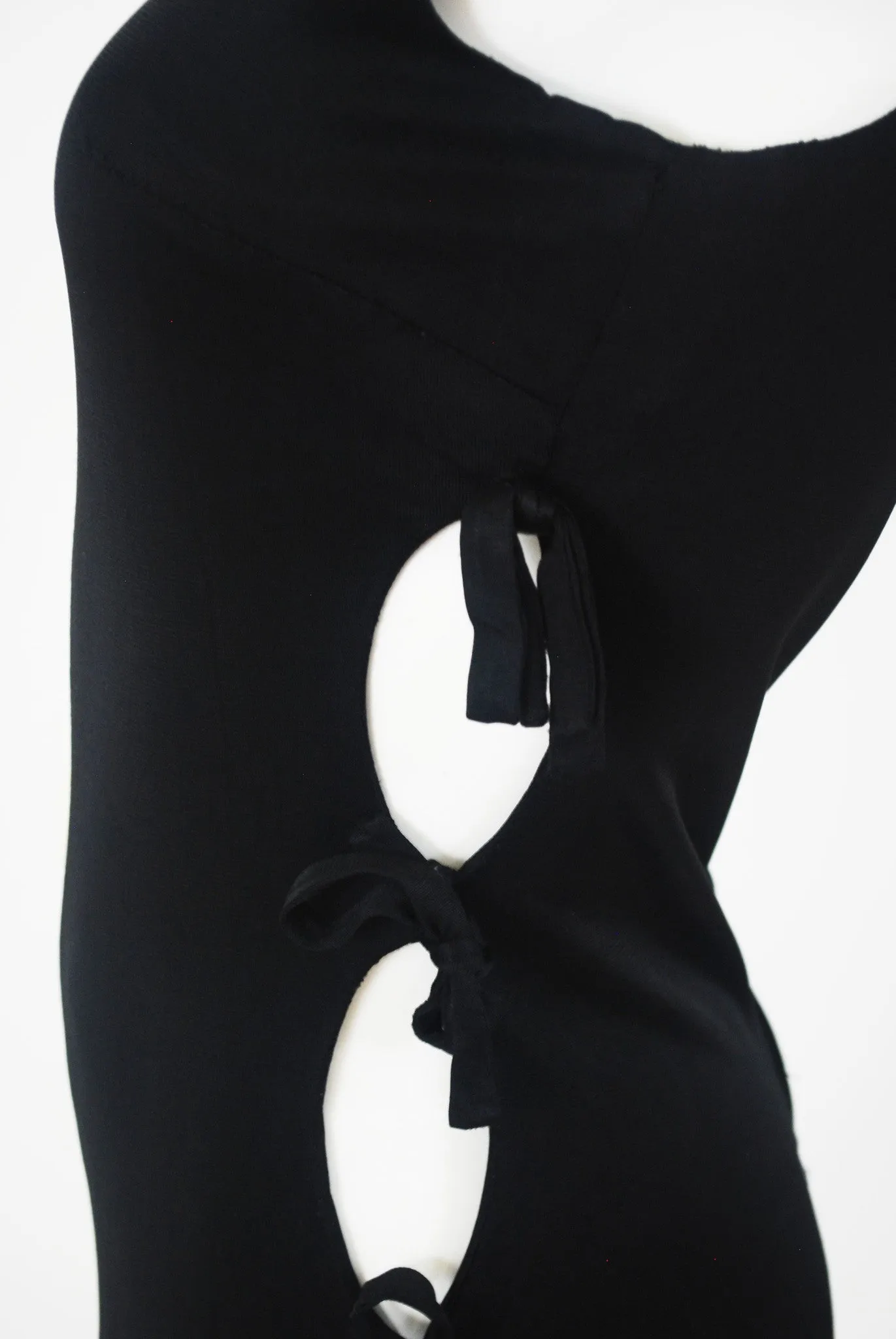 1969 Documented Black Cut-Out Jumpsuit