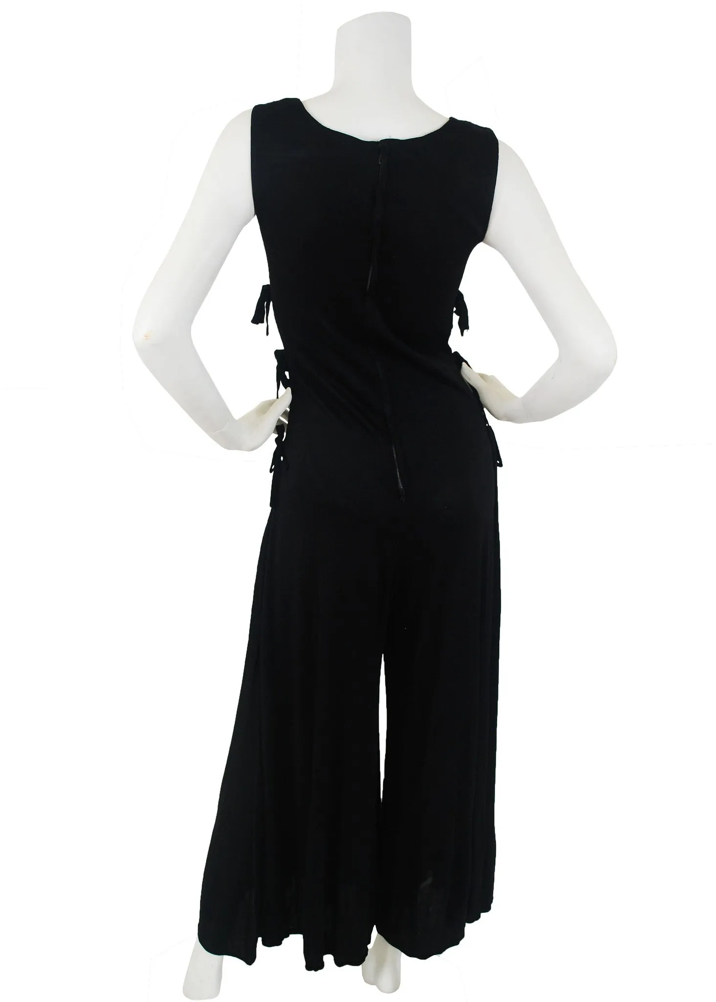 1969 Documented Black Cut-Out Jumpsuit