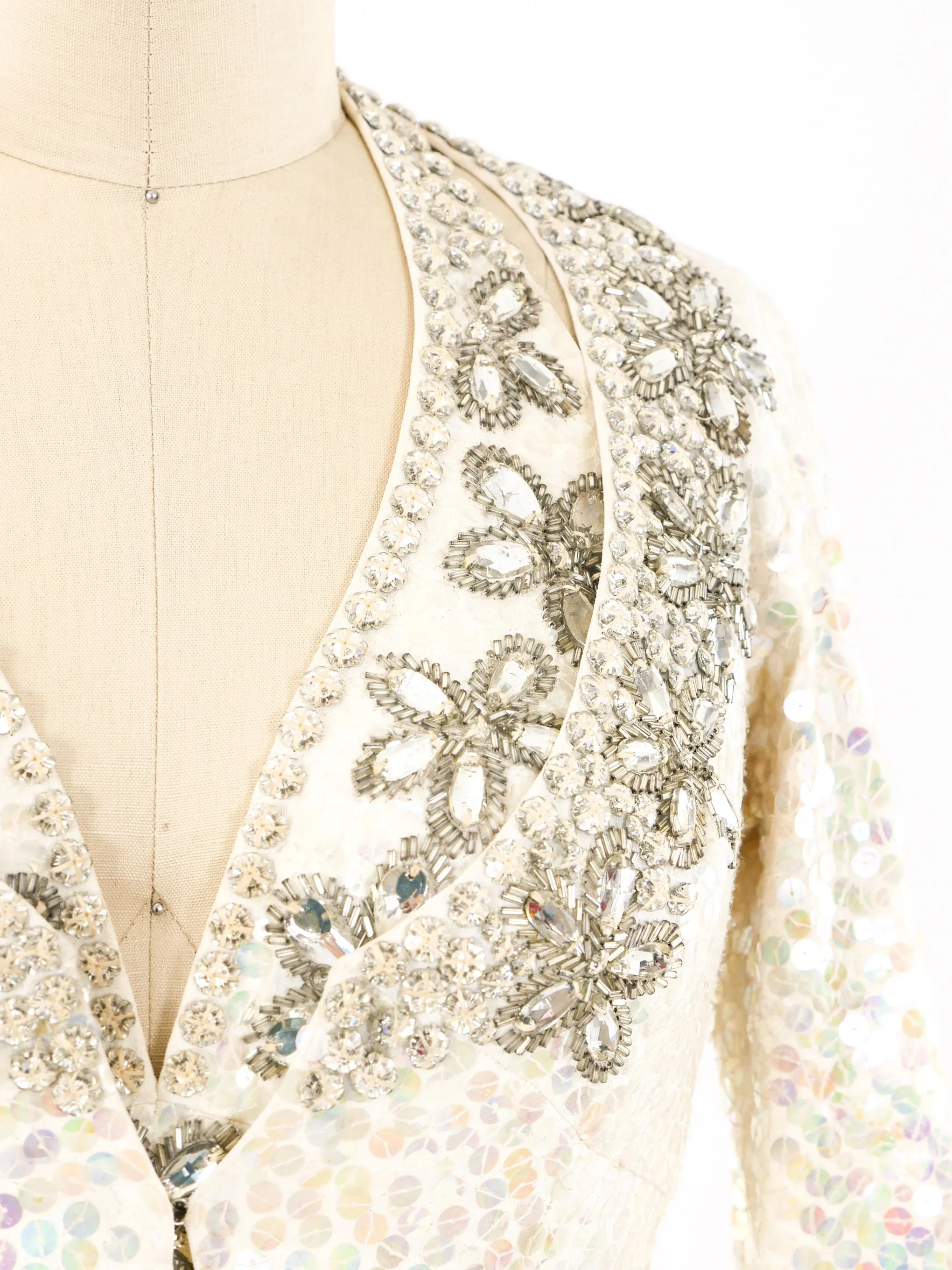 1970's Sequin Embellished Jumpsuit Ensemble