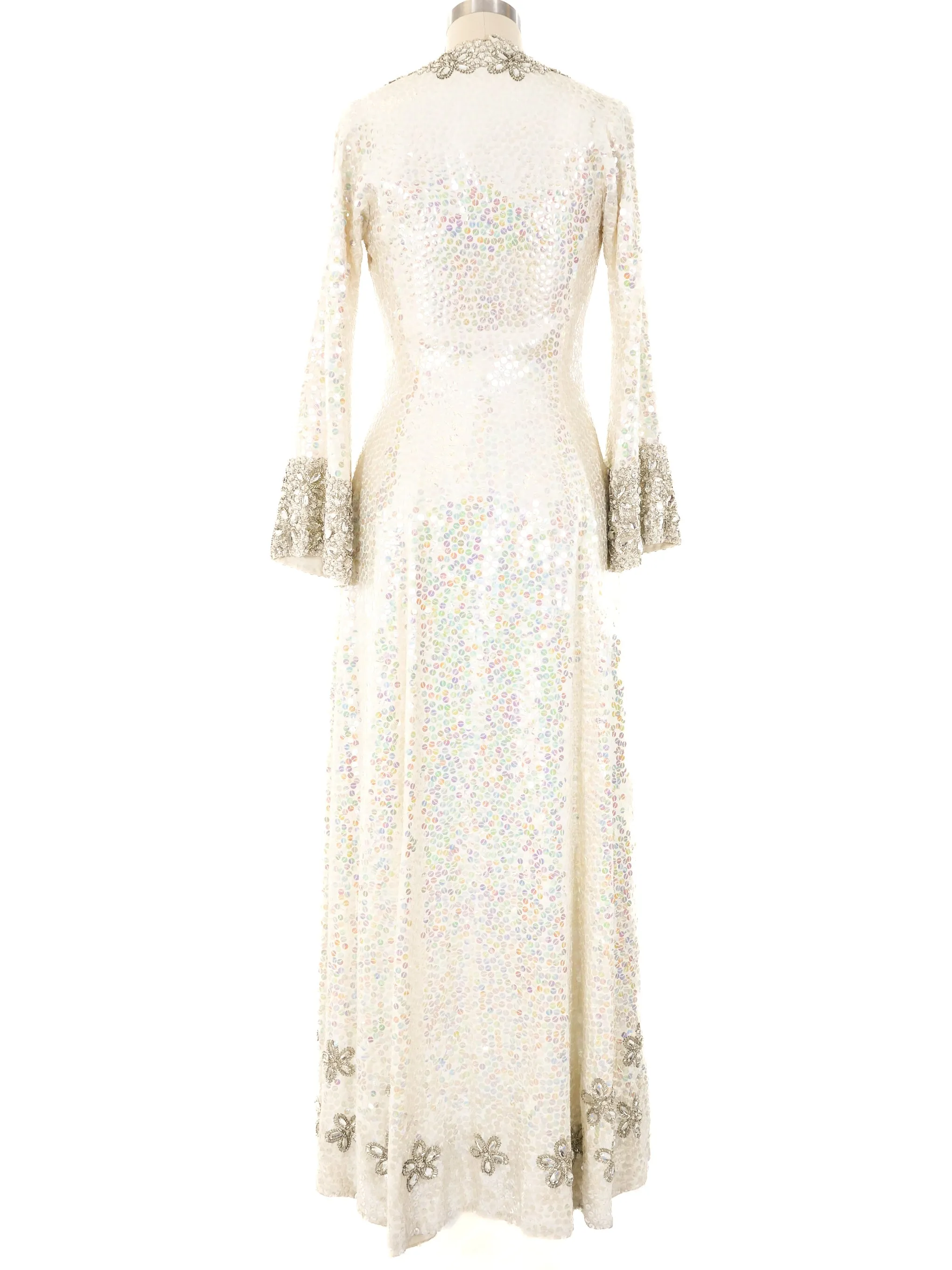 1970's Sequin Embellished Jumpsuit Ensemble