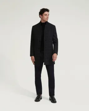 Austin Wool Rich Checked Overcoat