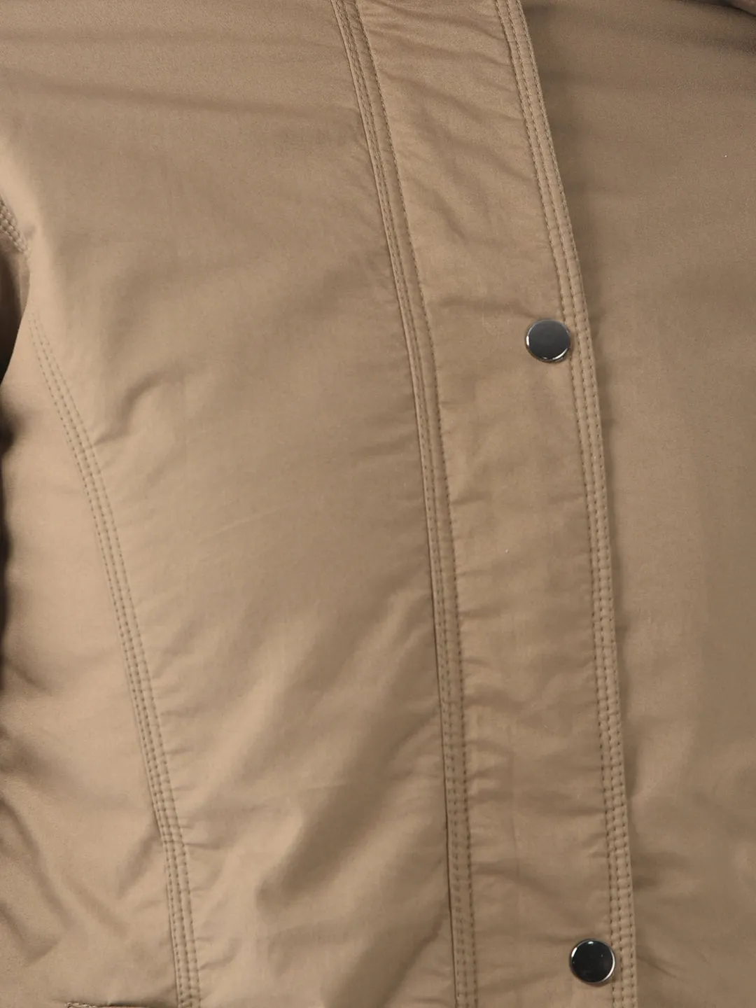 Beige Buttoned Overcoat