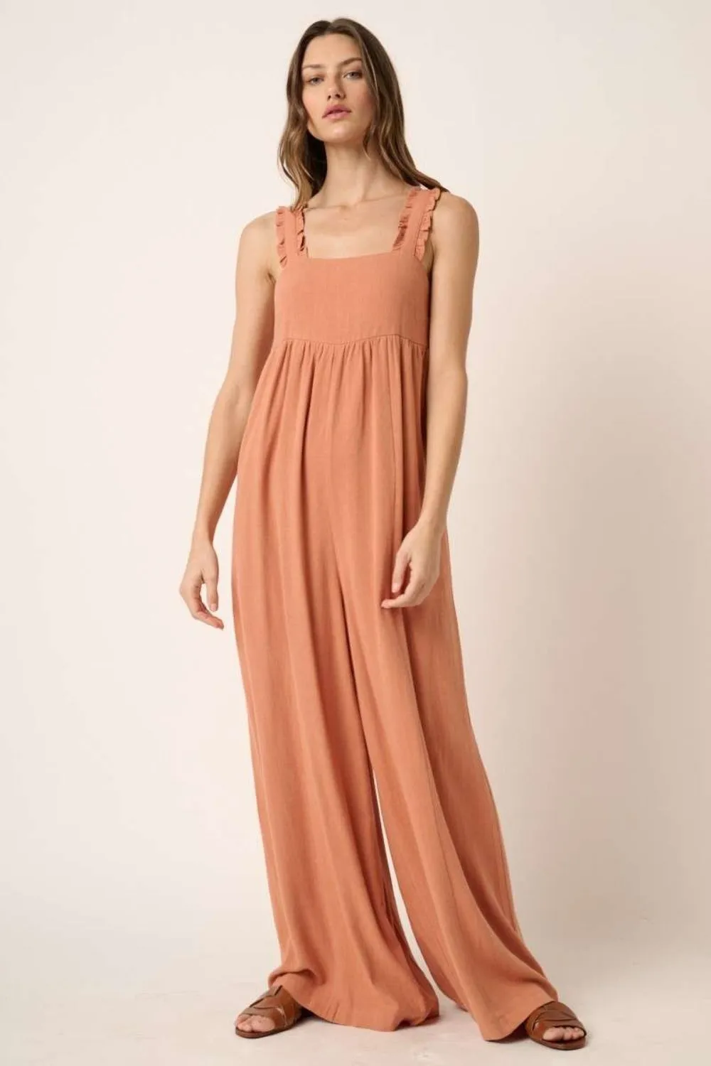 Blue Zone Planet |  Mittoshop Sleeveless Wide Leg Jumpsuit