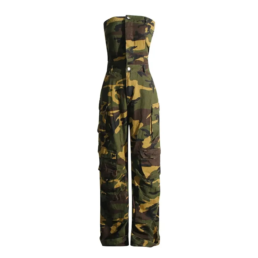 Camouflage Cargo Jumpsuit