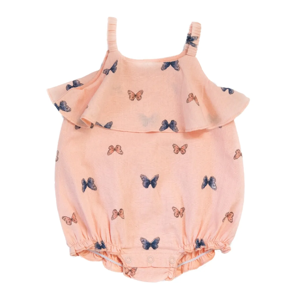 Carriage Boutique Butterfly Pink Baby Girl Bubble Romper