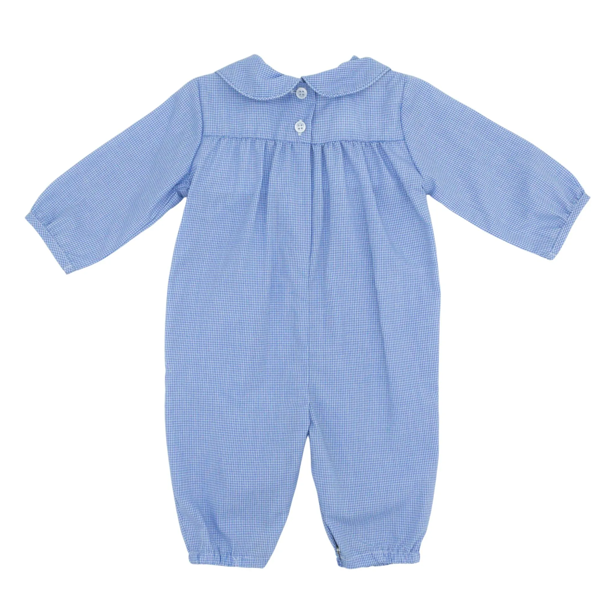 Collared Romper with Firetruck Smocking - FINAL SALE