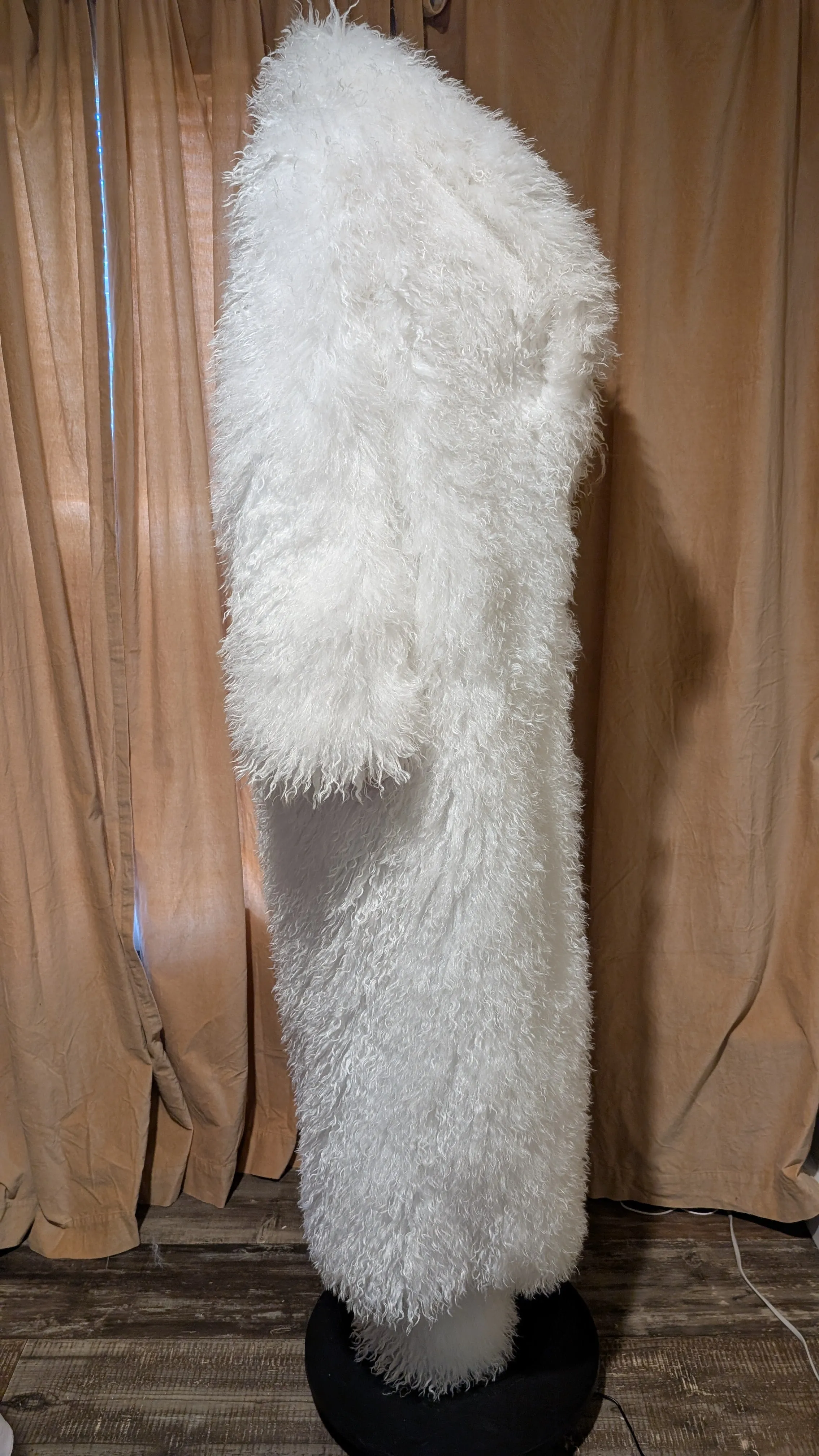 Crop or Full Length Mongolian Faux Fur Coat (Ready to Ship)