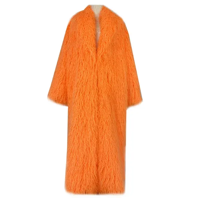 Crop or Full Length Mongolian Faux Fur Coat (Ready to Ship)