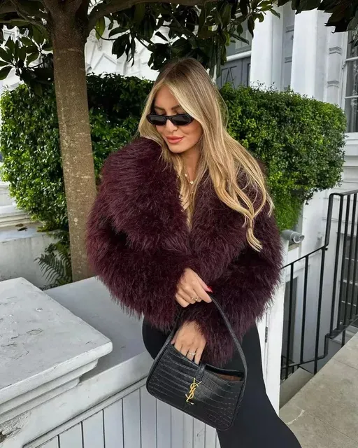 Crop or Full Length Mongolian Faux Fur Coat (Ready to Ship)