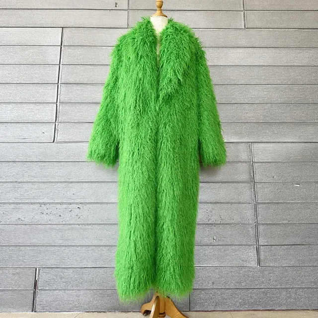 Crop or Full Length Mongolian Faux Fur Coat (Ready to Ship)