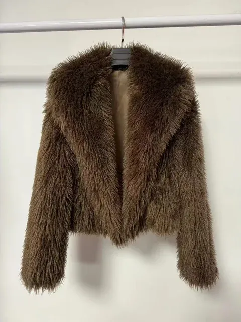 Crop or Full Length Mongolian Faux Fur Coat (Ready to Ship)