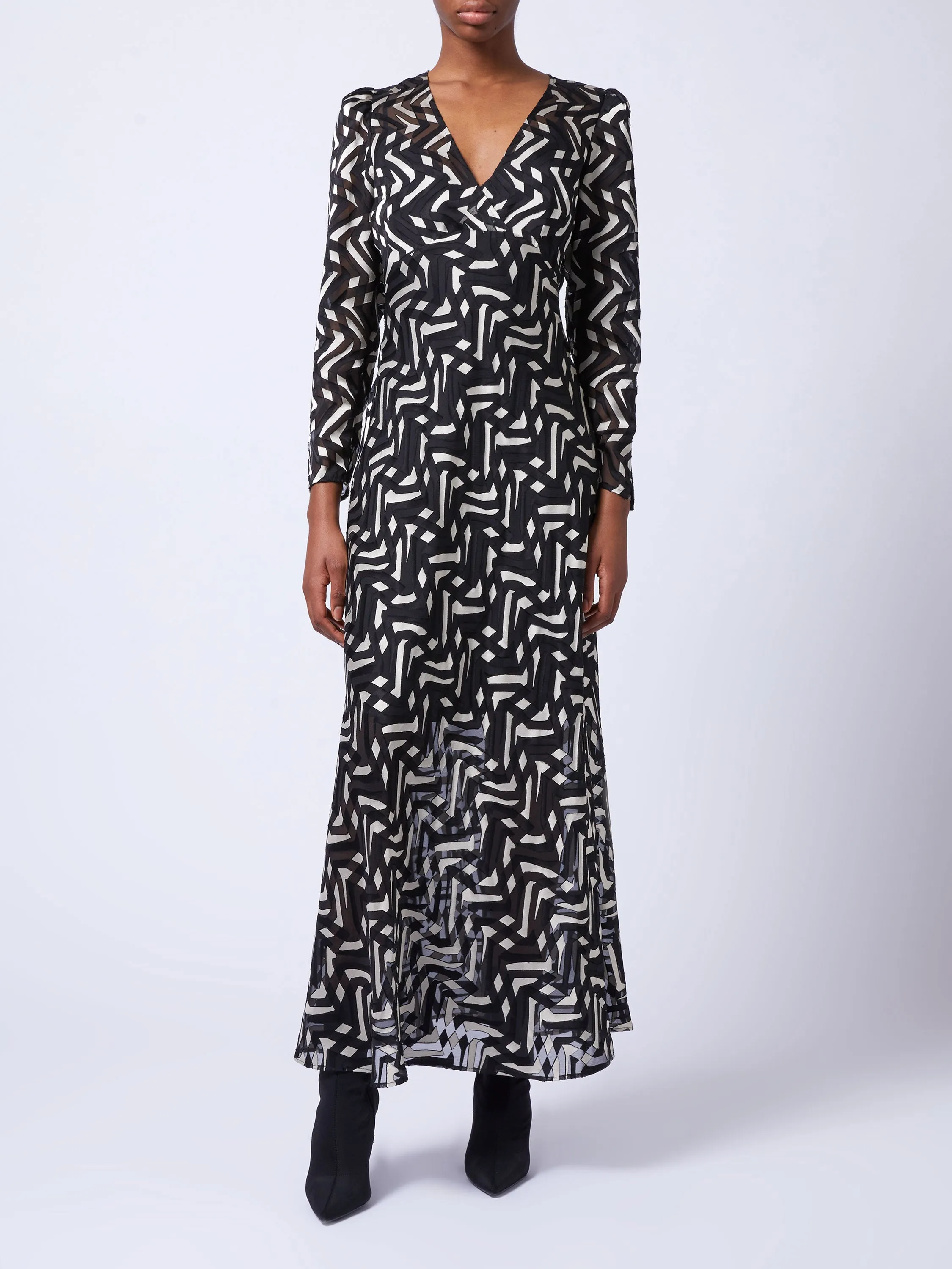 Diandra Satin Burnout Dress - French Connection