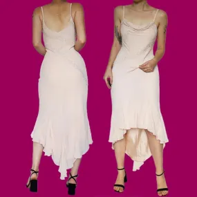 Dusk pink beaded midi dress UK 10