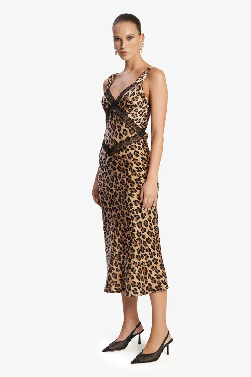 Emory Printed Satin Slip Dress