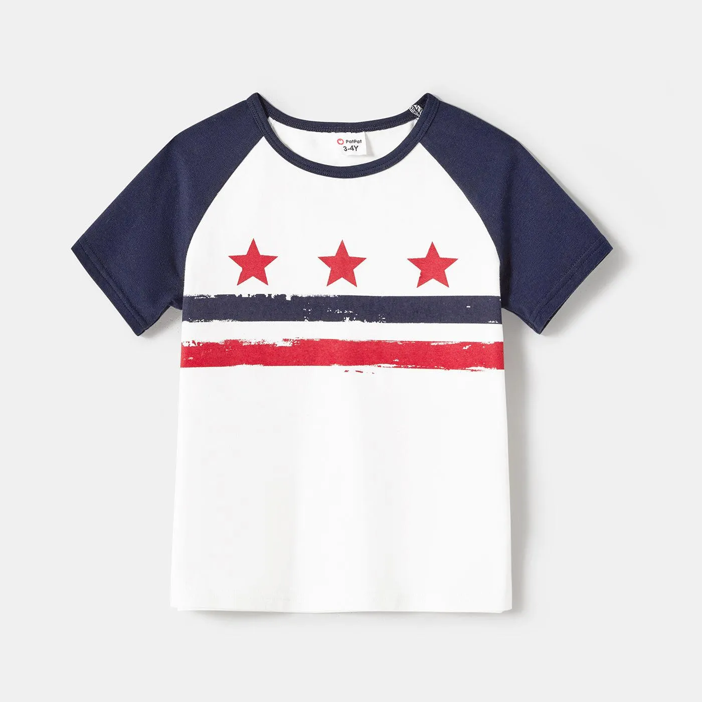 Family Matching Outfits Independence Day Stars & Striped Print Dresses and T-Shirts