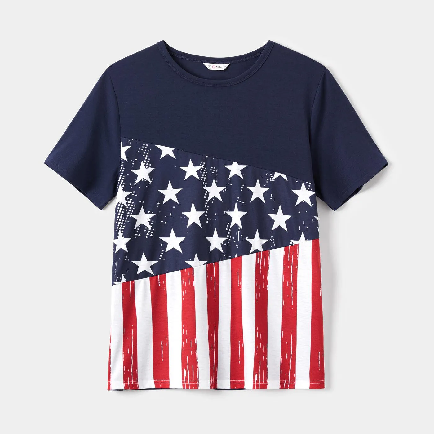 Family Matching Outfits Independence Day Stars & Striped Print Dresses and T-Shirts