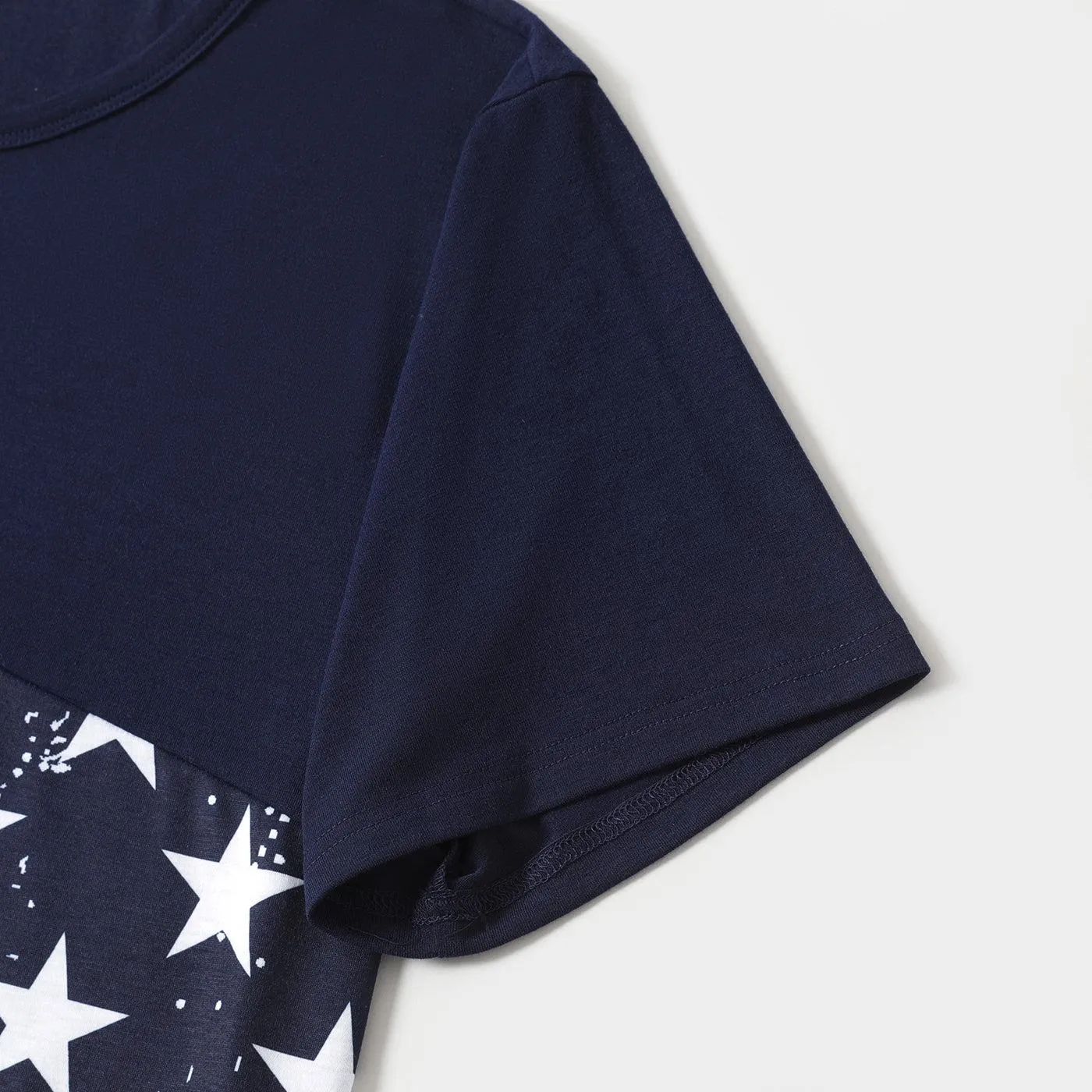 Family Matching Outfits Independence Day Stars & Striped Print Dresses and T-Shirts