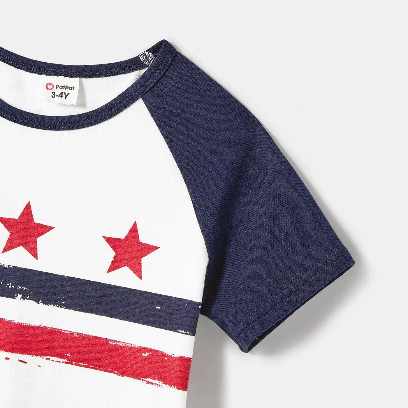Family Matching Outfits Independence Day Stars & Striped Print Dresses and T-Shirts