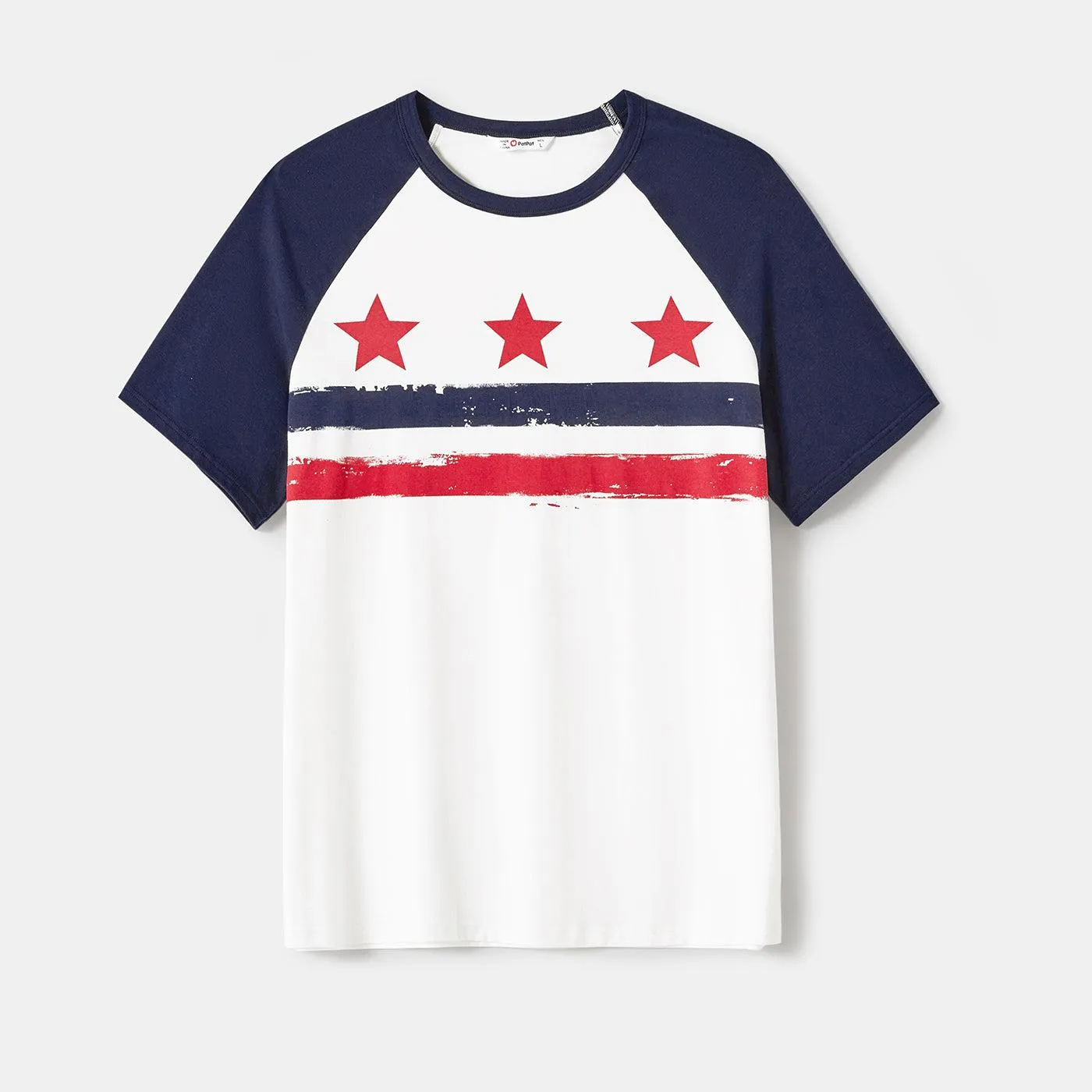 Family Matching Outfits Independence Day Stars & Striped Print Dresses and T-Shirts