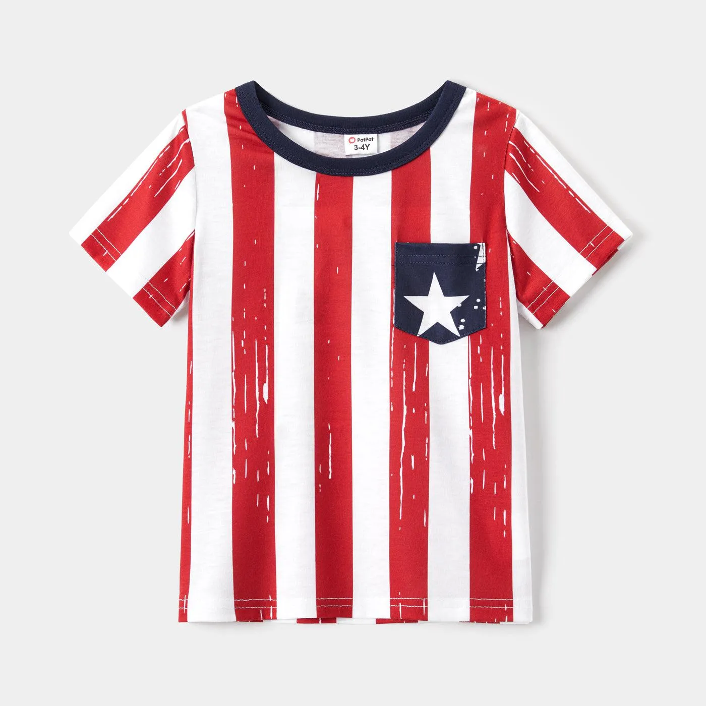 Family Matching Outfits Independence Day Stars & Striped Print Dresses and T-Shirts
