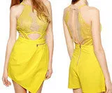 FASHION CUTE YELLOW JUMPSUIT