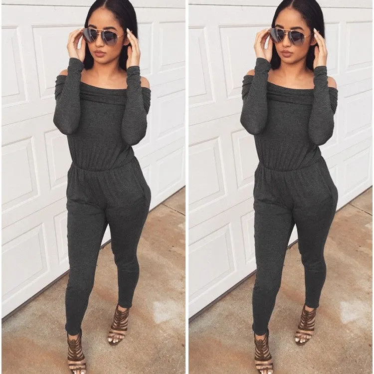 FASHION OFF SHOULDER JUMPSUIT