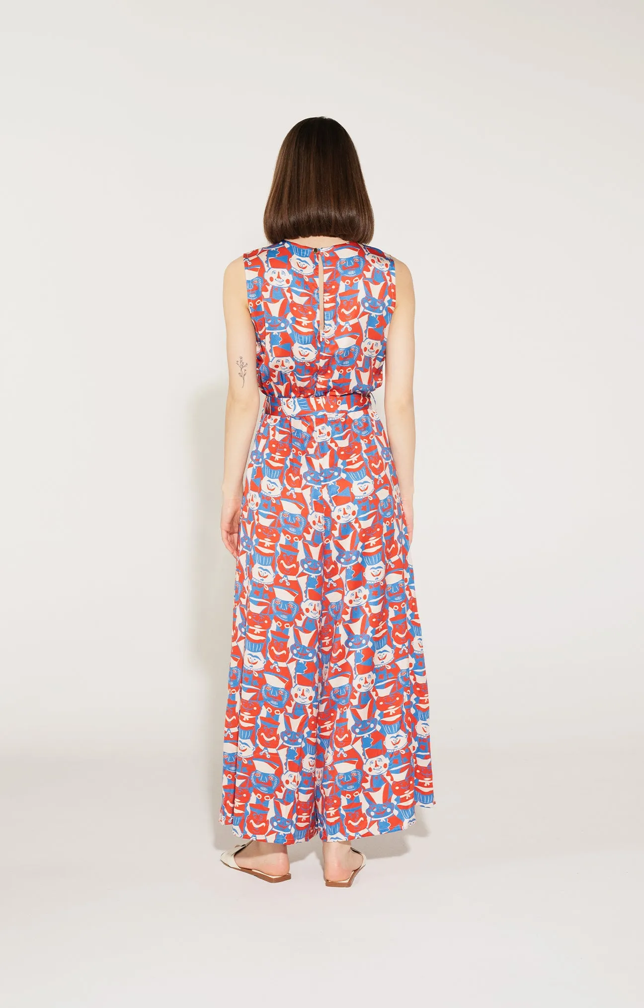 FAZEKAS sleeveless jumpsuit 'Miska Faces'