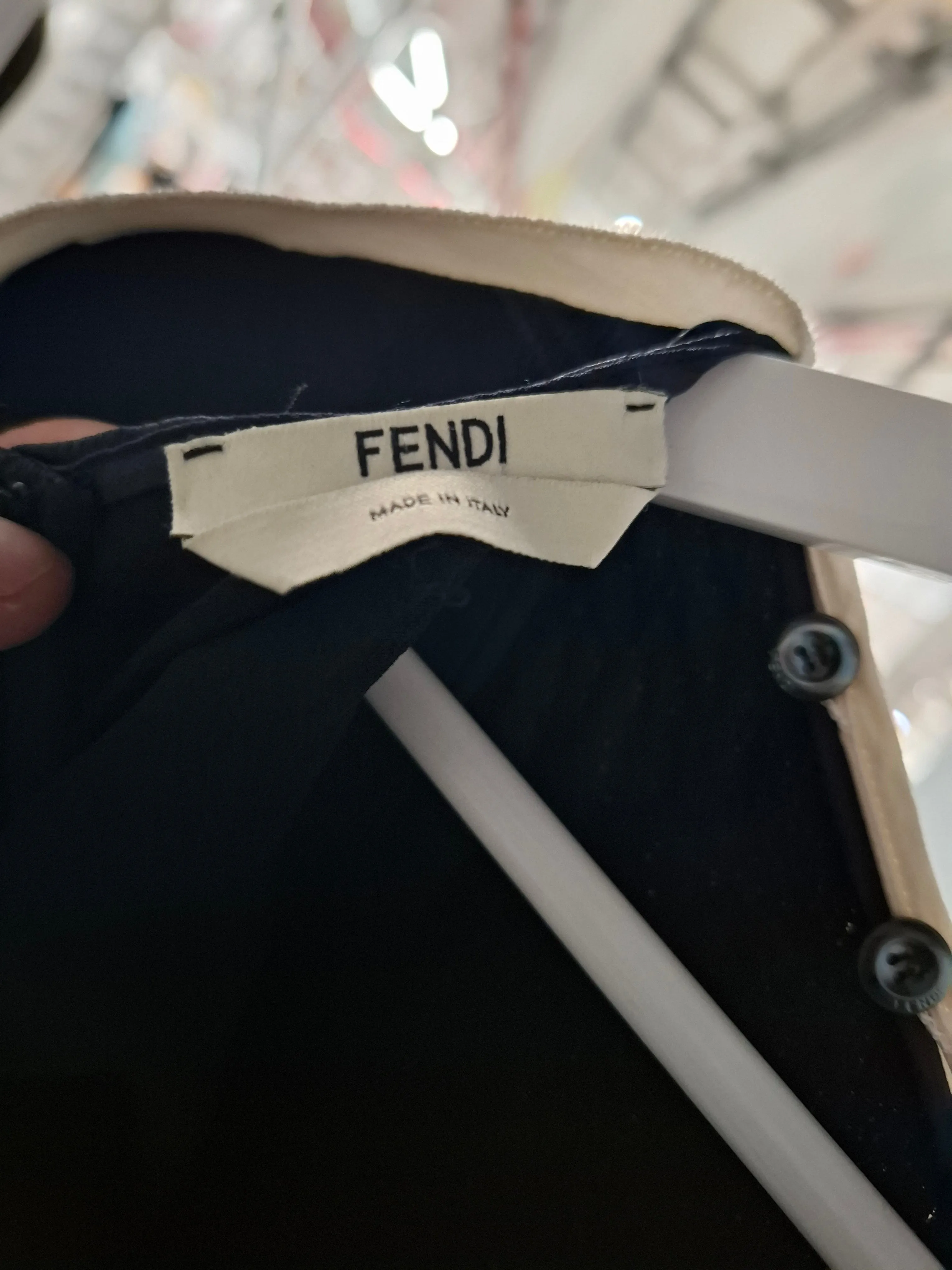 Fendi Scarf Detail Long Sleeve Jumpsuit in Black Polyester