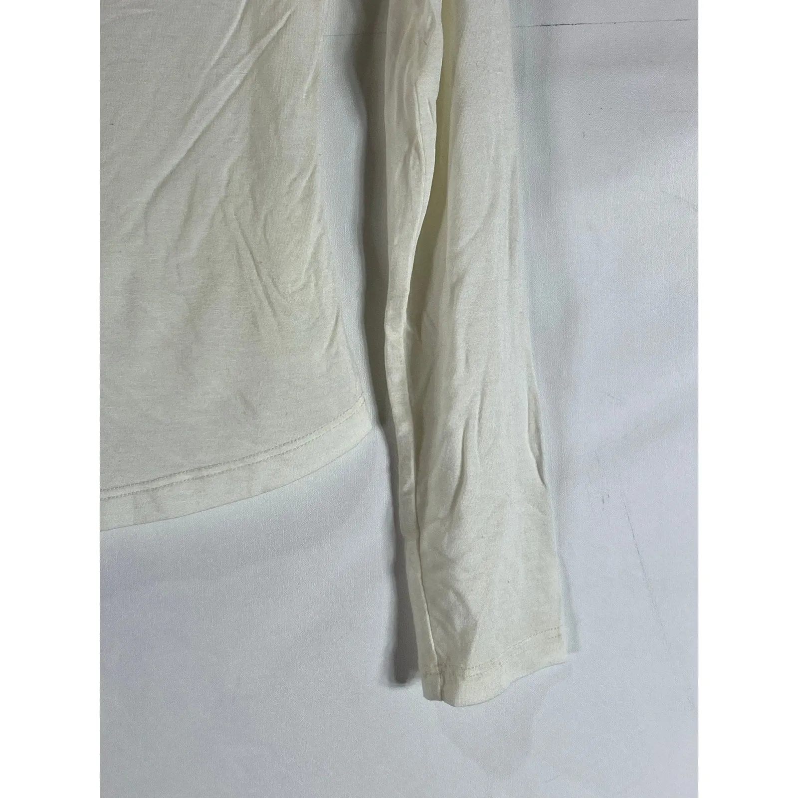 FINAL TOUCH Women's Beige Solid Long Sleeve Pullover Turtleneck Top SZ S