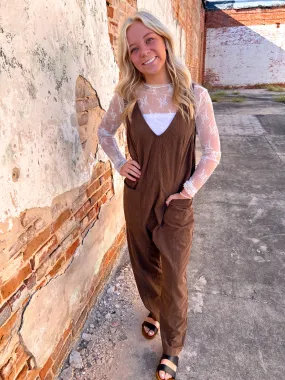 Georgina Corduroy Jumpsuit with Patch Pockets