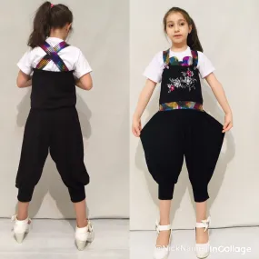Girl's Fashion Micky Jumpsuit - Black TK7710