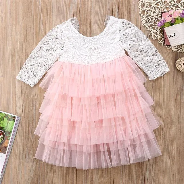 Girls Lacy Tutu Dress