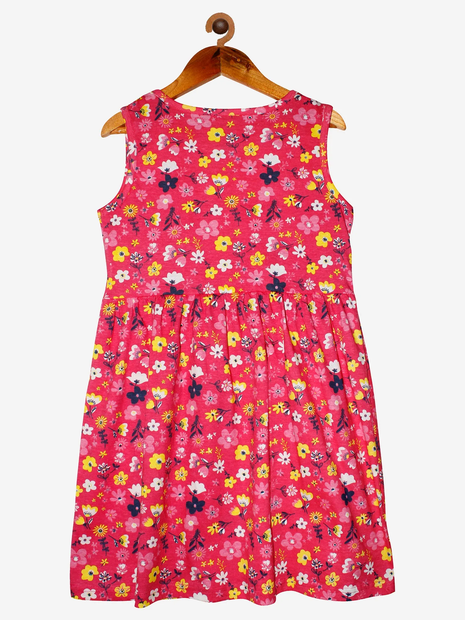 Girls Sleeveless Printed Dress