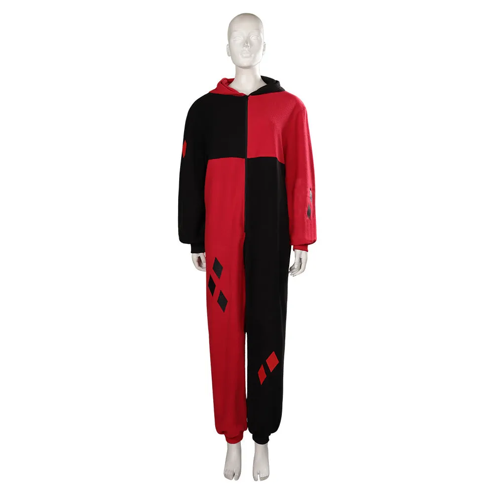 Harley Quinn/Harleen Quinzel Halloween Carnival Suit Cosplay Costume Adult Jumpsuit Sleepwear Pajams Outfits