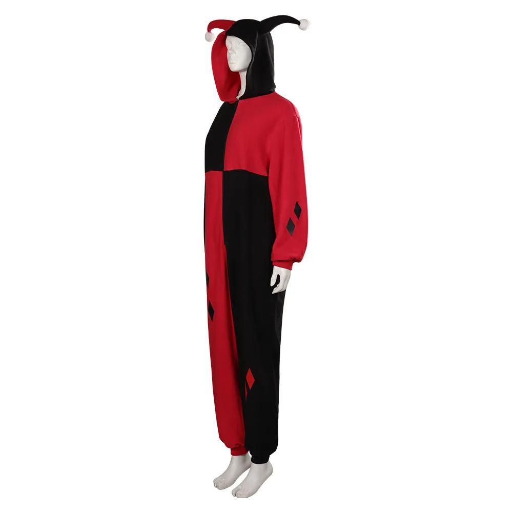 Harley Quinn/Harleen Quinzel Halloween Carnival Suit Cosplay Costume Adult Jumpsuit Sleepwear Pajams Outfits