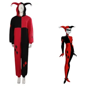 Harley Quinn/Harleen Quinzel Halloween Carnival Suit Cosplay Costume Adult Jumpsuit Sleepwear Pajams Outfits