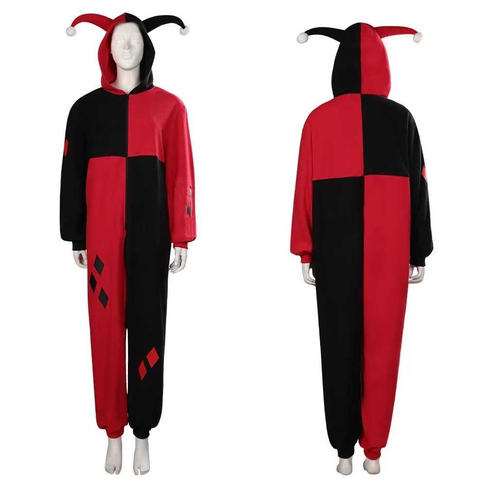 Harley Quinn/Harleen Quinzel Halloween Carnival Suit Cosplay Costume Adult Jumpsuit Sleepwear Pajams Outfits
