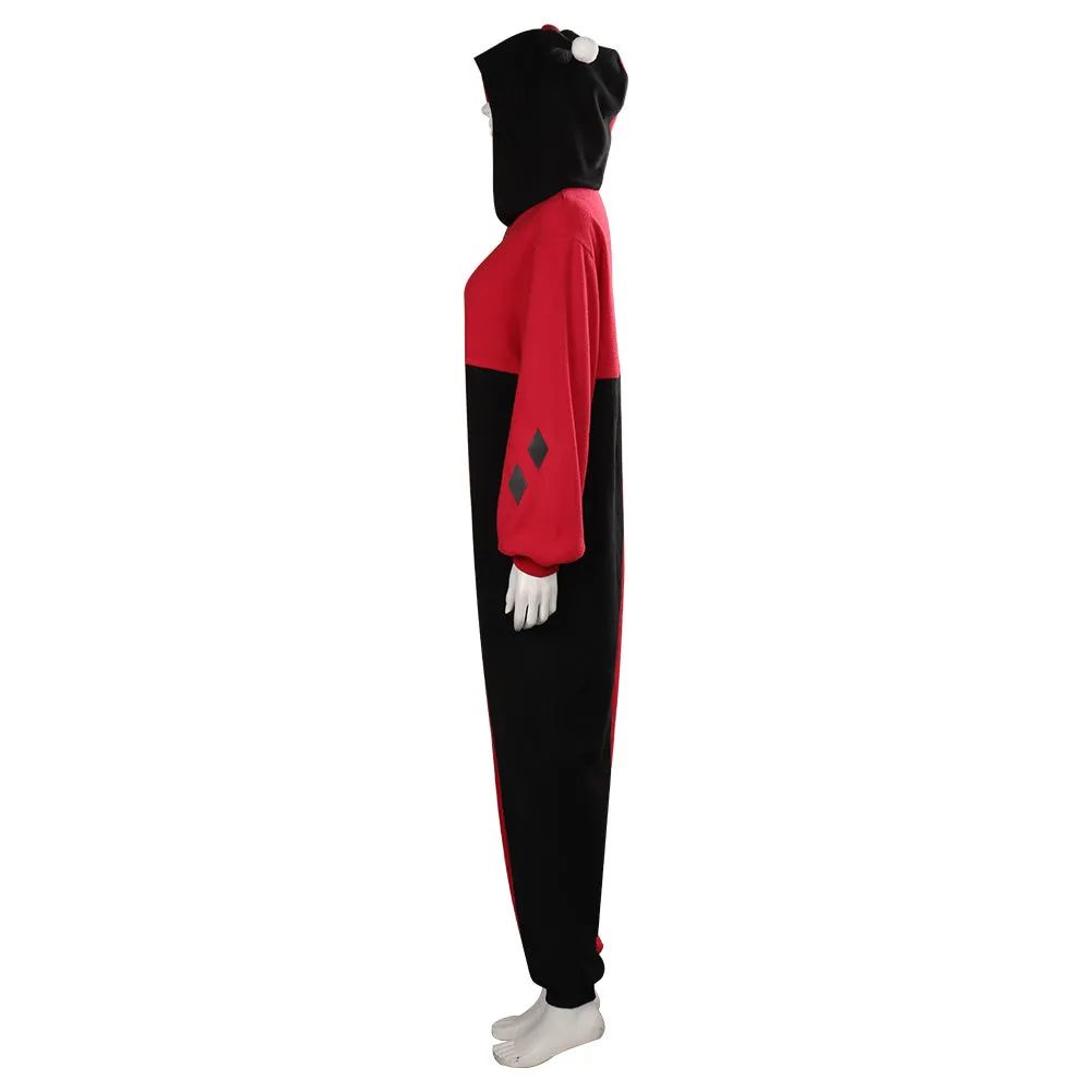 Harley Quinn/Harleen Quinzel Halloween Carnival Suit Cosplay Costume Adult Jumpsuit Sleepwear Pajams Outfits