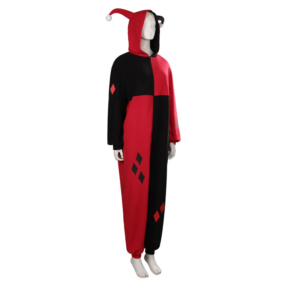 Harley Quinn/Harleen Quinzel Halloween Carnival Suit Cosplay Costume Adult Jumpsuit Sleepwear Pajams Outfits