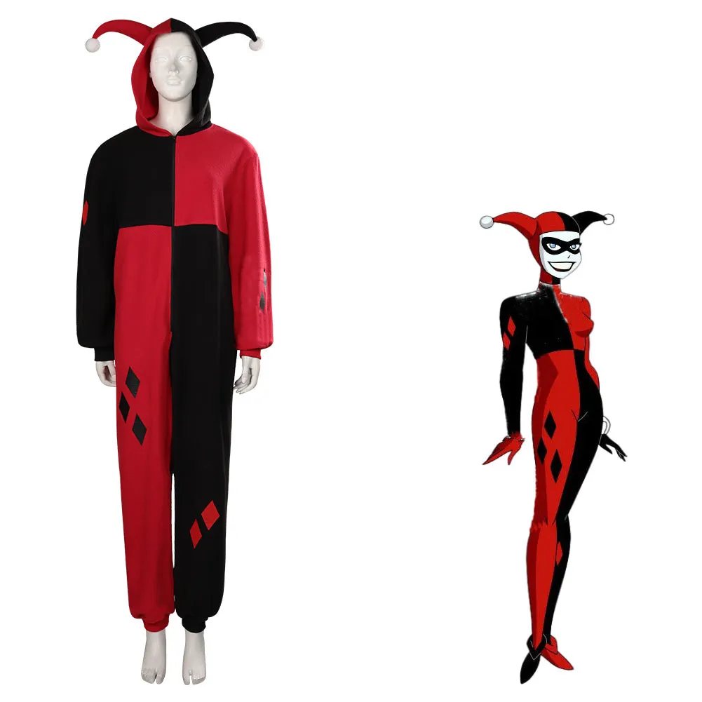 Harley Quinn/Harleen Quinzel Halloween Carnival Suit Cosplay Costume Adult Jumpsuit Sleepwear Pajams Outfits