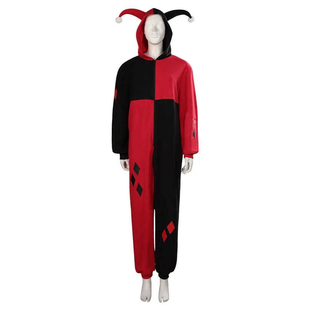 Harley Quinn/Harleen Quinzel Halloween Carnival Suit Cosplay Costume Adult Jumpsuit Sleepwear Pajams Outfits