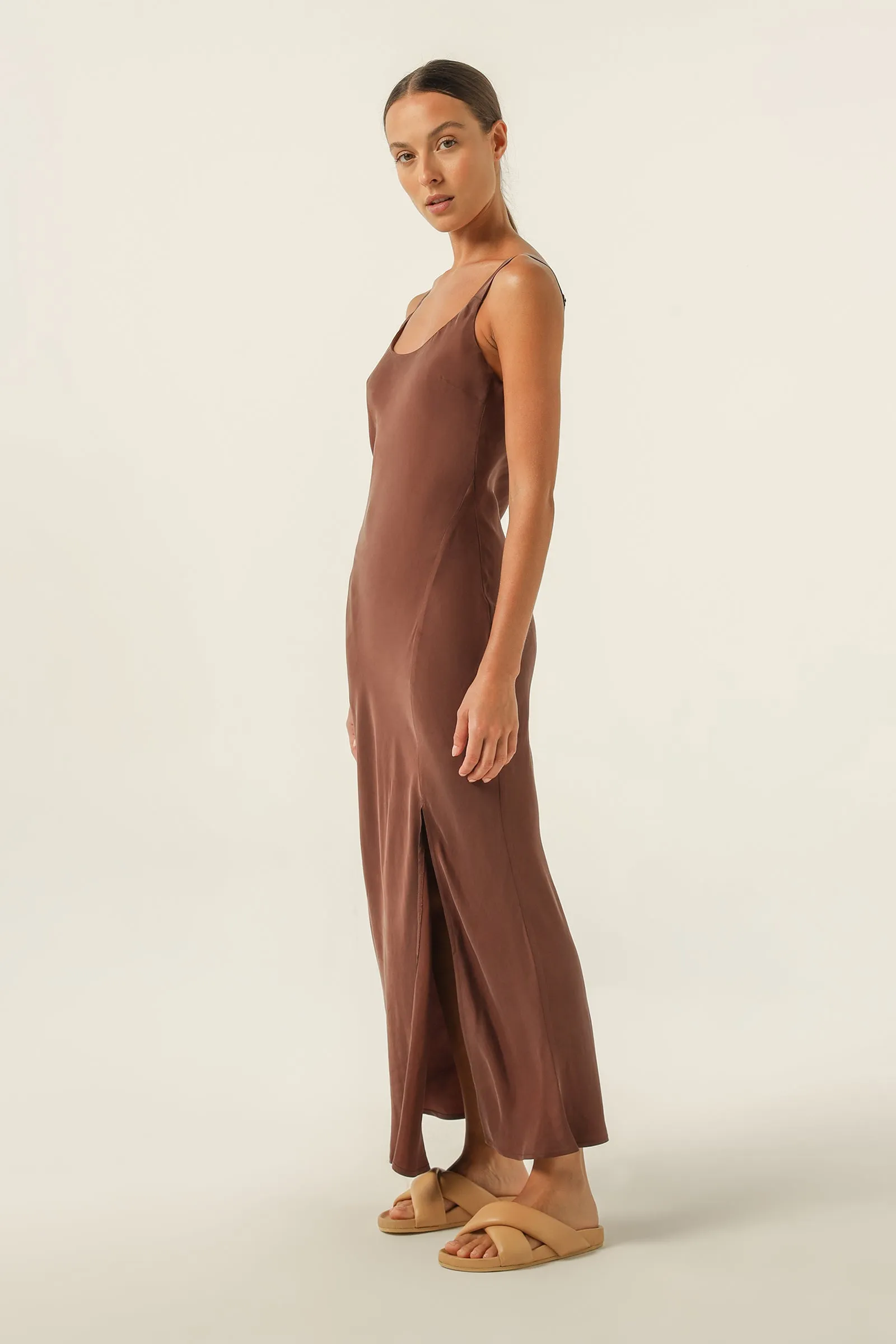 HARLOW CUPRO SLIP DRESS