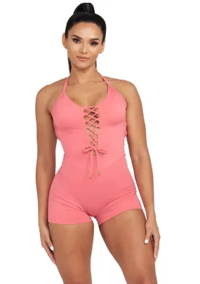 Heartbreaker Jumpsuit Short Blush
