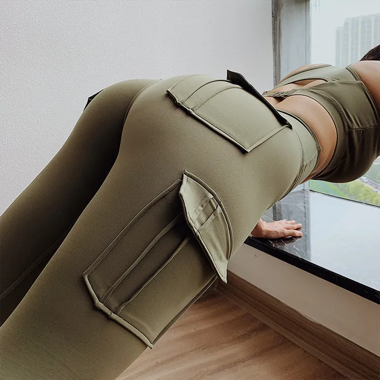 High Waist Workout Leggings With Pockets - GlamzLife