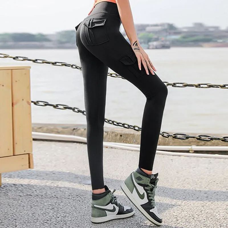 High Waist Workout Leggings With Pockets - GlamzLife