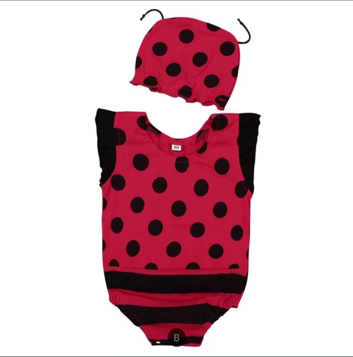Infant Ruffled Sleeveless Jumpsuit With Hat