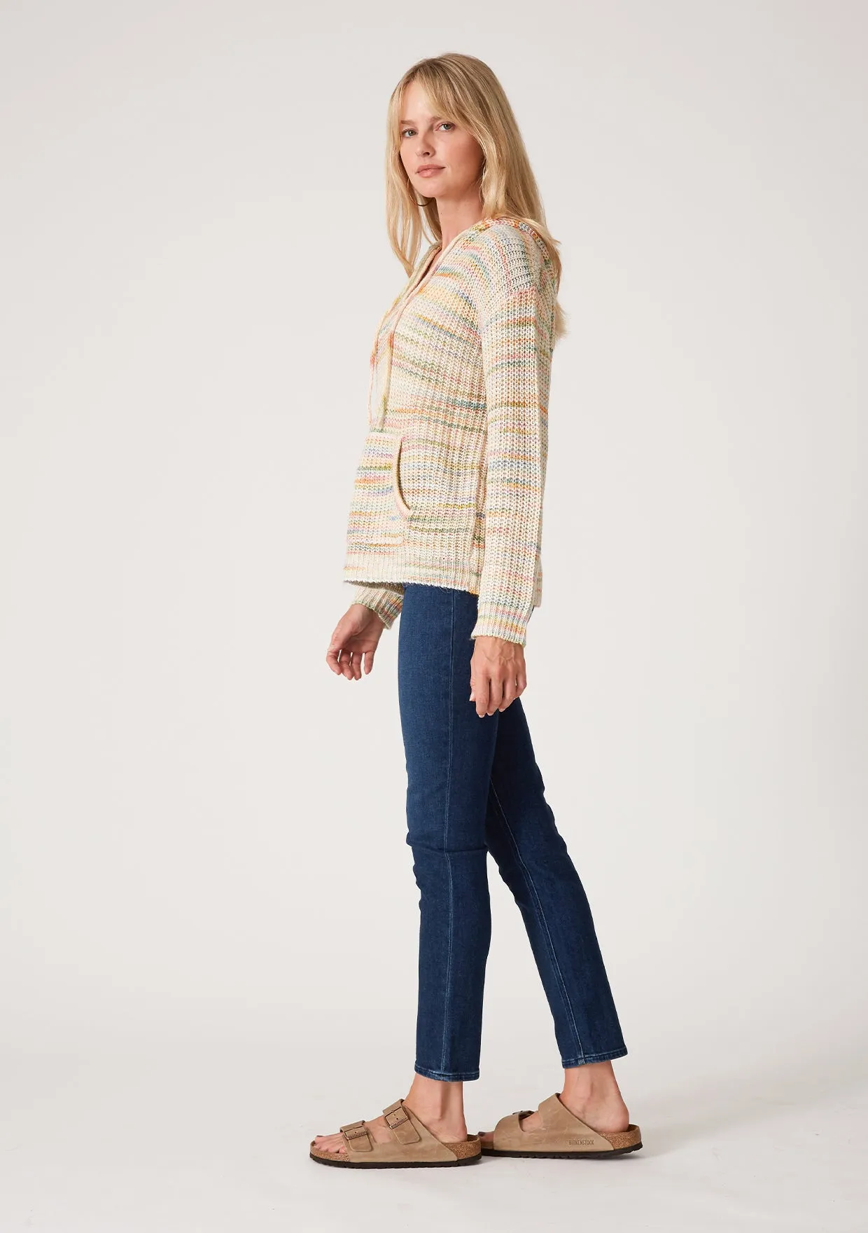 Knitted Long Sleeve Space Dye Hoodie