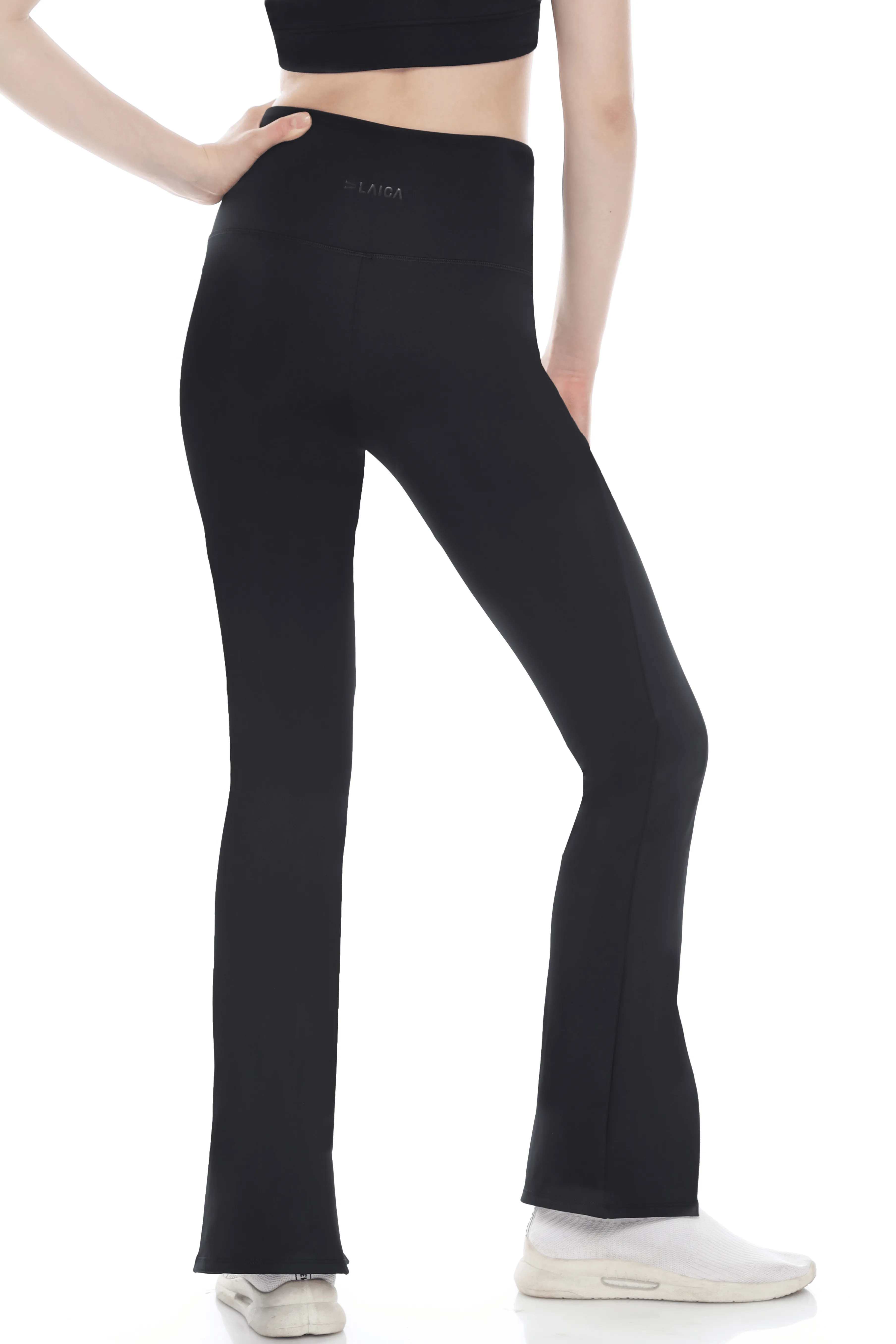 LAICA x Tiffany HIGH WAIST SPLIT LEGGINGS - BLACK