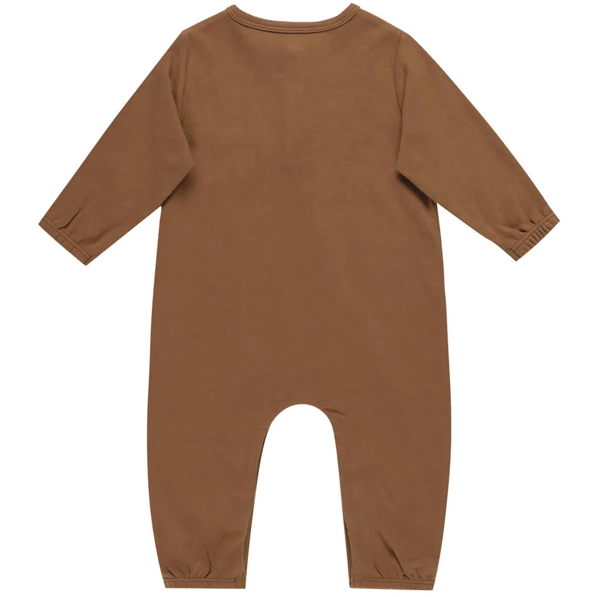 Long Sleeve Pocket Jumpsuit in Cinnamon by Quincy Mae