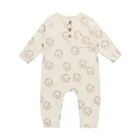 Long Sleeve Pocket Jumpsuit Lions - Natural by Quincy Mae - FINAL SALE